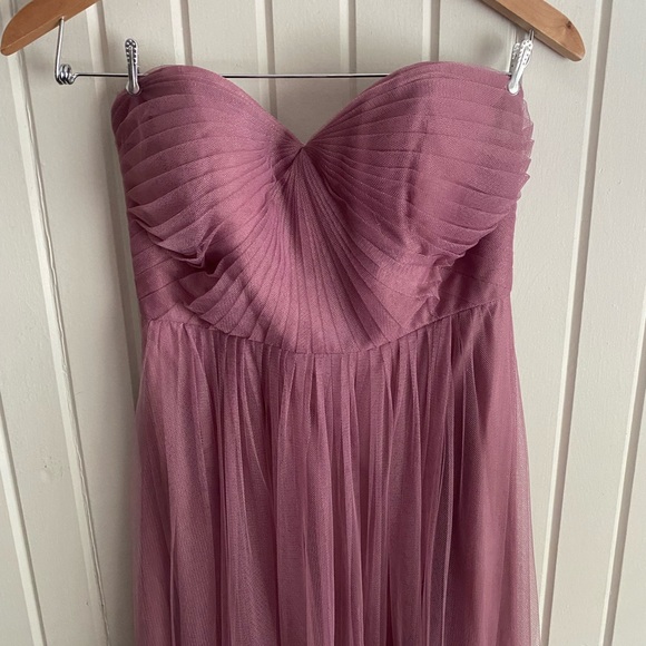 Jenny Yoo collection strapless evening gown bridesmaids dress - Picture 3 of 7